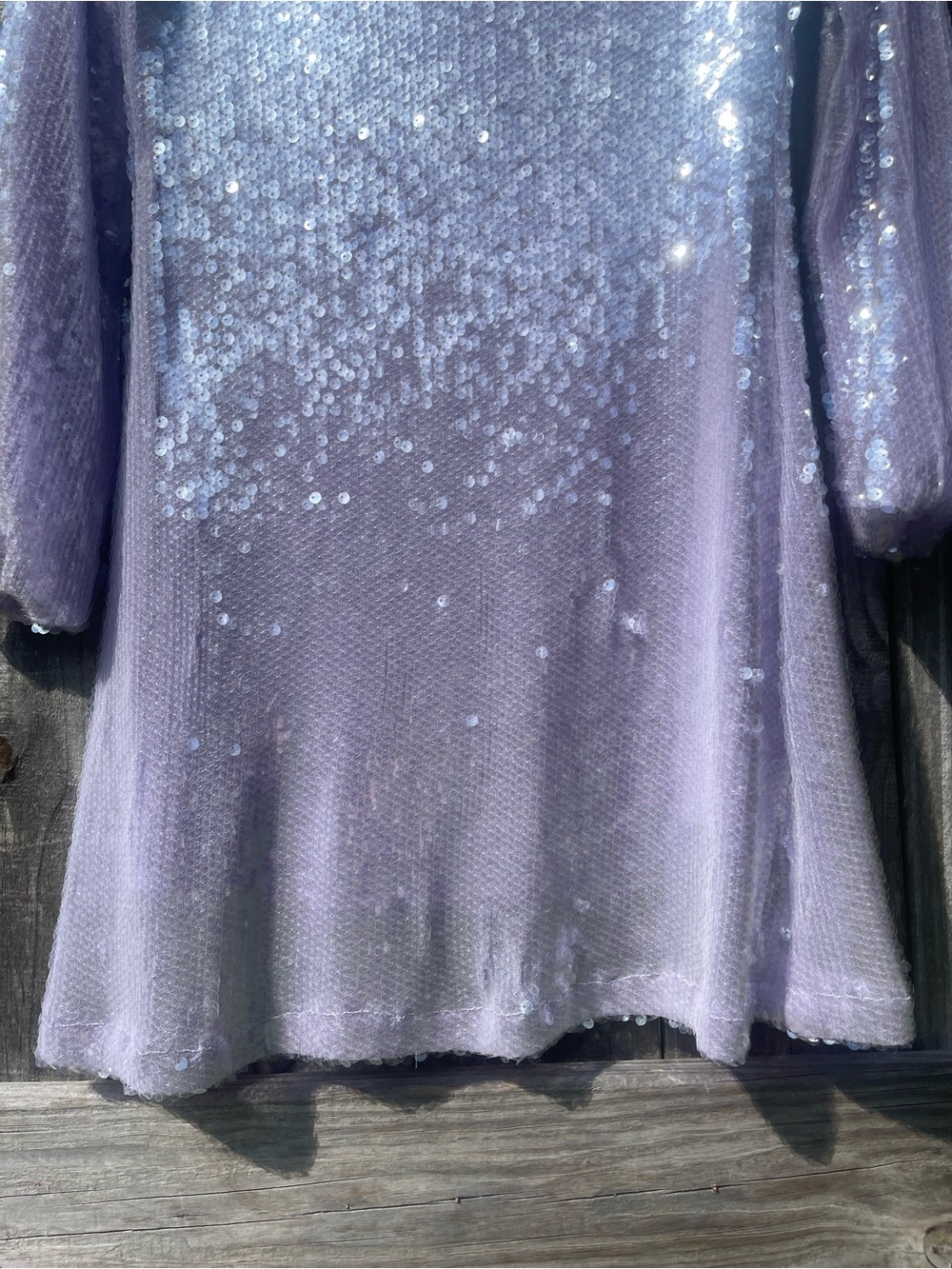 GB girls Lavender Sequin Long Sleeve Formal Dress - Picture 3 of 11